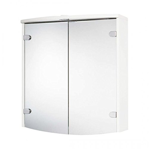 Jokey 111512110-0110 Joba - Armario con espejo para baño (LED), color blanco