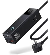 Baseus Charging Station 100W, 7-Port GaN USB C Charger Power Strip Surge Protector 1200J with 5ft...