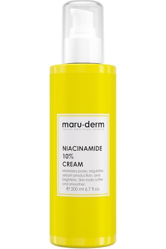 Maruderm Crema Reductora de Poros con Niacinamida 10% - Tratamiento Facial Hidratante y Purificante para Pieles Mixtas a Grasas - Reducción de Poros y Uniformidad del Tono de la Piel - 200 ML