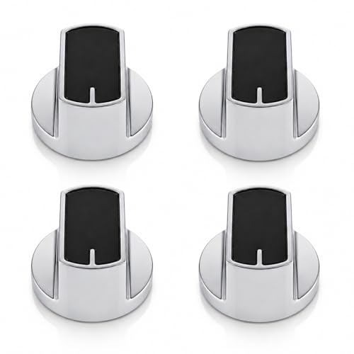 Image of Everflame Shine & Stylish Metallic Knob | Kitchen Gas Stove | LPG & PNG Gas | Compatible 8mm Spindle Gas | Kitchen Tool | Heavy-Duty Metal Knob (Shiny Metal Knob, Pack of 4)