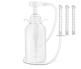 lifevv Medical Manual Pressure Reusable Vaginal Cleansing and Enema Douche System Kit with 3 Nozzle Tips(300ML)-10 oz
