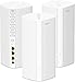 Tenda Nova WiFi 6 Mesh System EX12- AX3000 Mesh WiFi Router, hasta 2402 Mbps en 5 GHz, Cubre hasta 650m2, Red de Malla de Doble Banda Gigabit para 160 Dispositivos, Funciona con Alexa, 3-Pack