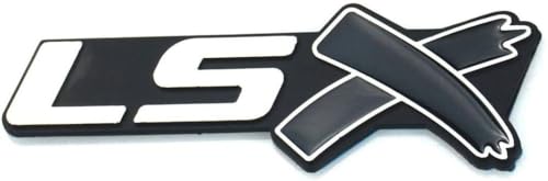 Image of 2 pcs LSX Emblem Badge 3D Self-Adhesive Nameplate Sticker Replacement for Camaro Corvette LS LT ZL SS Chrome Black