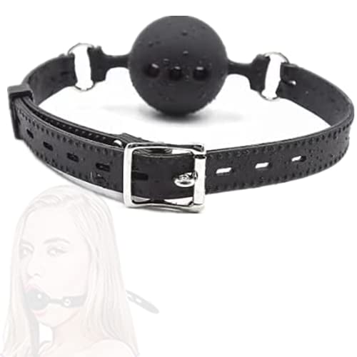 Proporro para Accesorios auxiliares de Bola de Silicona de Cuero Ajustable de Cuero (Negro) Cover