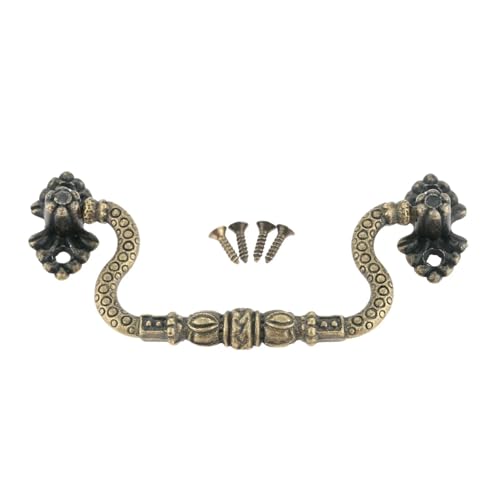 Tirador de bronce de 83 x 42 mm ideal para personalizar su joyero artesanal 6