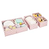 MÚLTIPLES USOS: Los distintos tamaños de estas cajas organizadoras permiten una distribución versátil en armarios y cómodas. Cada caja de tela puede usarse como organizador para armarios.