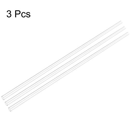 Image of uxcell 3pcs Clear Rigid Tubing 8mm(5 /16'') ID x 10mm(25 /64'') OD x 2Ft Length Round Plastic Polycarbonate Tube