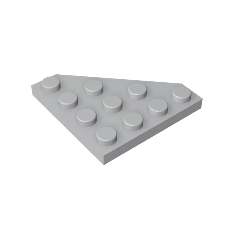 Gobricks GDS-554 Wedge Plate 4 x 4 Cut Corner 50PCS Compatible with Lego 30503 4160560 DIY Parts and MOC Components for Major Brick Brands Color?Light Bluish Gray 194
