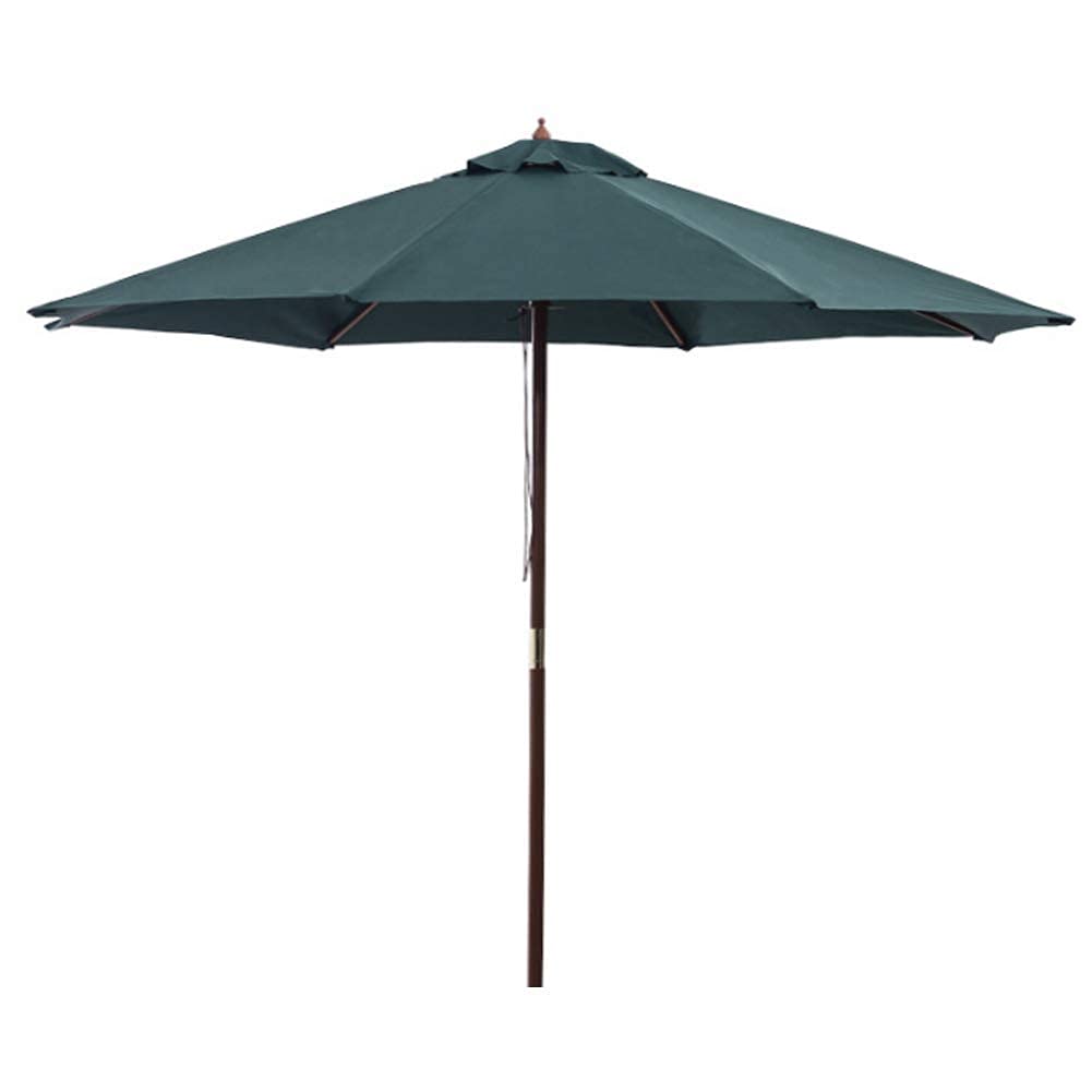 Parasol de aluminio ligero y robusto sombrilla 2.7m roja con toldo protector UV jardín 7