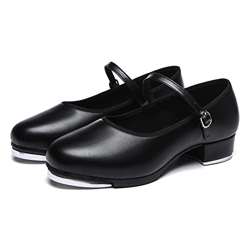Danzcue Women's Mary Jane Tap Shoe, Ladies Tap Shoes, Black3