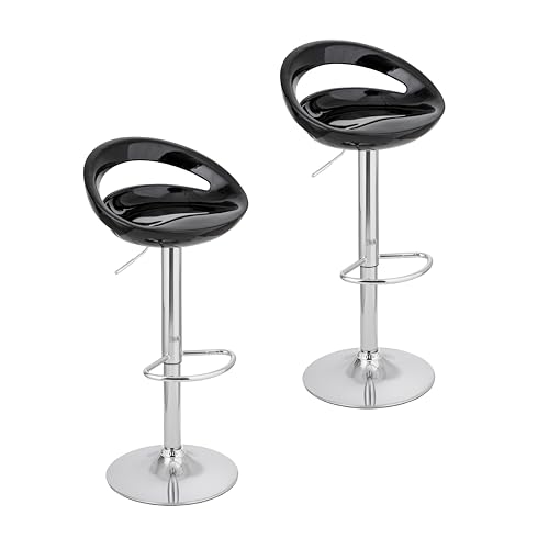 DIMENSIONI OTTIMIZZATE PER SPAZI RIDOTTI - La seduta misura 37 cm di larghezza, 35 cm profondità e 20 cm di altezza. L'altezza totale delo sgabello è regolabile da 59 a 79 cm. Il diametro della base misura 45 cm. Grazie a queste dimensioni compatte, lo sgabello è ideale per massimizzare lo spazio disponibile senza compromettere il comfort degli ospiti. Perfetto per ambienti domestici e commerciali dove ogni centimetro conta.