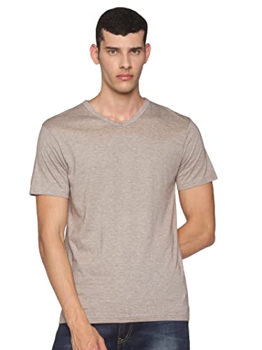 Image of ECOLINE Clothing Eco-Friendly Men's Solid Cotton V Neck Half Sleeve T-Shirt