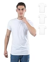 SKIPPER 3er Pack Herren T-Shirt Rundhals I Stretch I Basic Shirt in Weiß I Unterziehshirt aus 95% Baumwolle & 5% Elasthan I Business Unterhemd Herren I Crew Neck I Oeko-TEX Zertifiziert I L