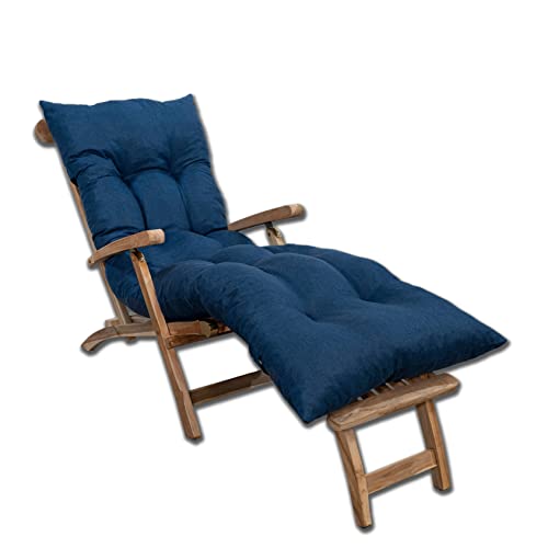 Bananair - Coussin Bain de Soleil Chaise Longue - Épais, Ultra Confortable, Design Matelassé - Fabriqué en France - Matelas Transat avec Scratchs, Facile à...