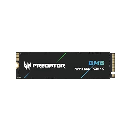 Acer Predator M.2 SSD 1TB GM6 NVMe2.0 2280 PCIe Gen4×4 (őǂݎF7200MB/sAő发݁F6200MB/s) SSD ϋv 3D NAND PS5mFς [J[5Nۏ