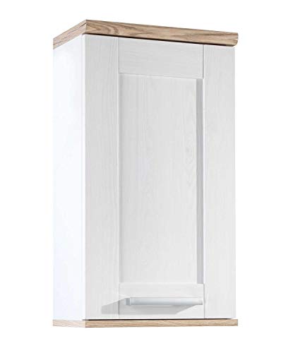Wandschrank Badezimmerschrank Hängeschrank Badschrank | Dekor | Sibiu Lärche | Eiche Sanremo | Weiß | Braun | BxHxT 38x70x24 cm