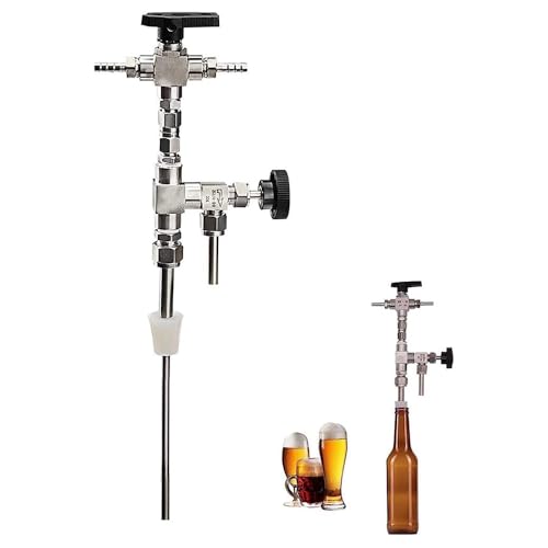 Gegendruck-Flaschenfüller für Bier und Wein - Manuelle Flaschenfüllmaschine mit Lufteinlass und Schaumauslass