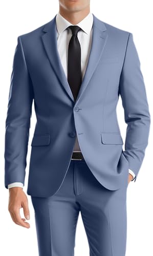 Mens Slim Fit Suit 2 Piece Business Tuxedo for Men