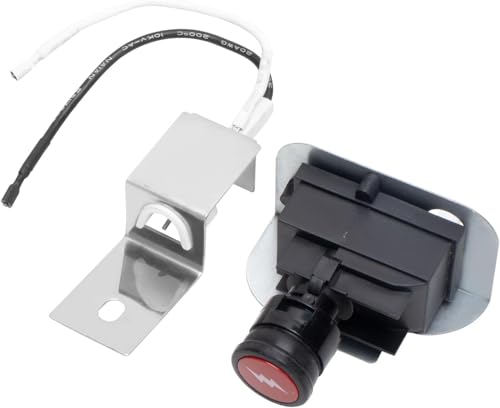 Image of SafBbcue Grill Igniter 80475 for Weber Q120 Q220 Series Grills Switch Electronic 2-Outlet Ignition Push Button Kit Igniter Parts for Weber 516002 516501 566002 566801 567798 Gas Grill