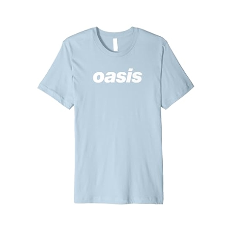 Oasis – White Logo On Baby Blue Premium T-Shirt