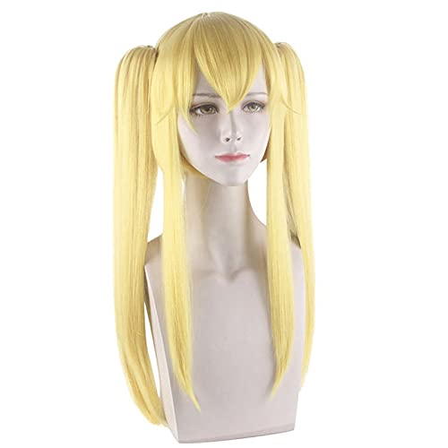 Miniatura 5 de JabrOn Anime Kakegurui Mary Saotome Meari Wigs Blonde Ponytails Heat Resistant Hair Cosplay Wig + Wig Cap Halloween Accessories