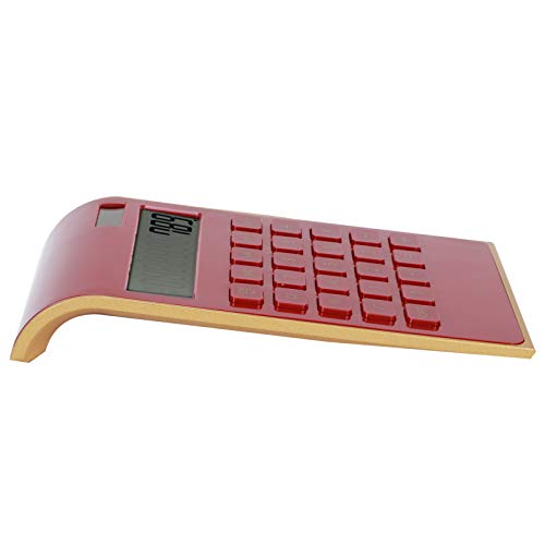 Shipenophy Calculadora financiera de 10 dígitos Calculadora Solar para Funciones financieras para Office Home(Red)