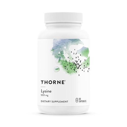 THORNE - Lysine - Supports Immune Skin & Bone Health - Promotes Collagen Formation* - L-Lysine Amino Acid Supplement - Third-Party Certified - Gluten Dairy & Soy-Free - 60 Capsules