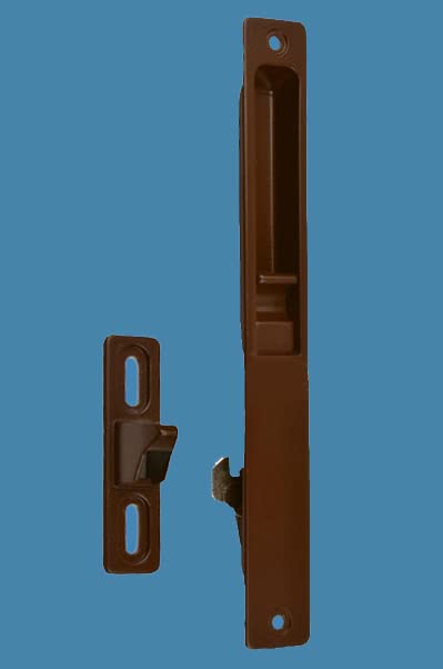 Image of Metal Body Powder Coated Concealed Handle-Cum-Latch (Brown)