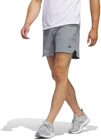 adidas Men's Axis Woven Training Shorts, Grey/White, Large/7"