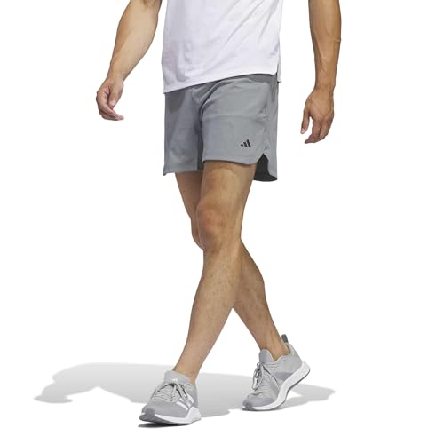 adidas Men's Axis Woven Training Shorts, Grey/White, Small/7"