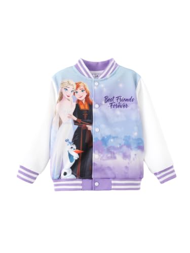 Image of Disney Girl & Boy Varsity Bomber Jacket Fall Sweatshirt Toddler to Big Kid | Officially Licensed Jacket with Mickey, Minnie, Spider-Man, Gwen, Toy Story, Cars, Frozen, Princess, Stitch, Zootopia Designs