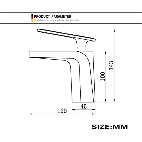Robinet de lavabo cascade pour mitigeur vasque monotrou salle de bain