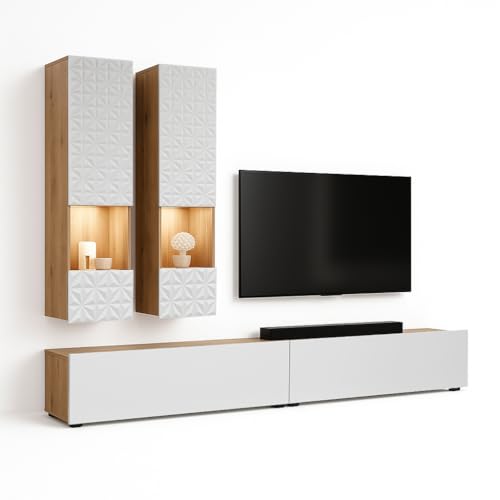 trendteam smart living - Rezzo - Wohwand - Eiche/Weiß matt -...