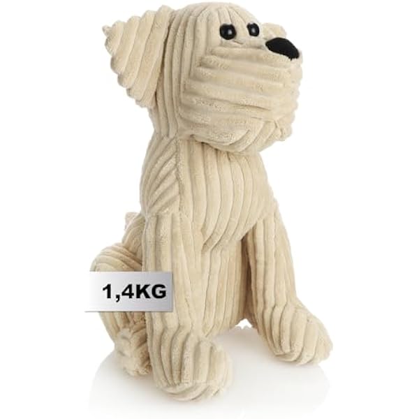 COM-FOUR® odbojnik - ciezki uchwyt na drzwi - uroczy wzór psa - funkcjonalny dodatek do domu - korek do okien i drzwi - idealny do przeciagów (Oskar, pies)