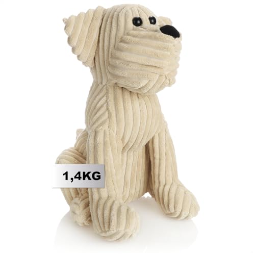com-four® Türstopper - schwerer Türhalter - süßes Hundedesign - funktionelles Wohnaccessoire - Stopper für Fenster und Türen - optimal bei Durchzug (Hund Oskar)