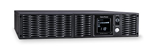 CyberPower PR1000LCDRT2U Smart App Sinewave UPS System, 1000VA/900W, 8 Outlets, AVR, 2U Rack/Tower
