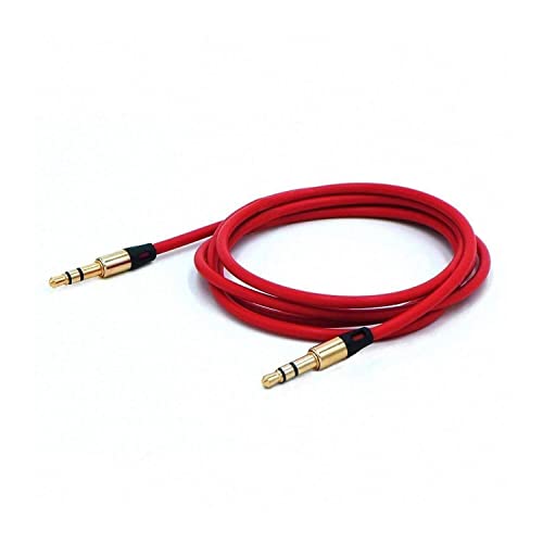 Cable Auxiliar Jack 3.5mm Rojo miniatura 1