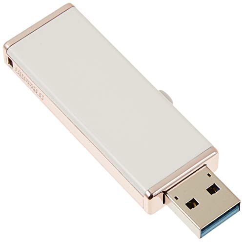 BUFFALO USB3.0/2.0用 キャップレス USBメモリー ロイヤルホワイト 8GB RUF3-JW8G-RW