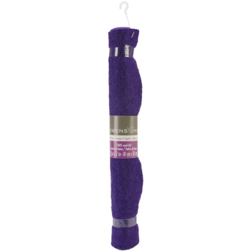 Dimensions Needle Felting Flat Felt Purple Roll Wool, 12'' x 12''