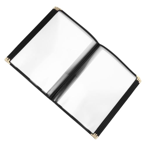 Luxshiny Menu Book Holder Restaurant Menu Cover A4 Size Folder Replaceable Pages Enhance Dining Experience