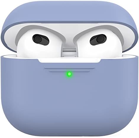 AhaStyle Airpods 3 Case Cover, Soft Silicone Protective Case Compatible with AirPods 3rd Full Body Shockproof Covers for Apple AirPods 3rd Generation 2021 (Midnight Blue)