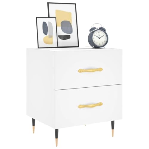 Table de chevet blanc compacte pour résoudre le manque d'espace