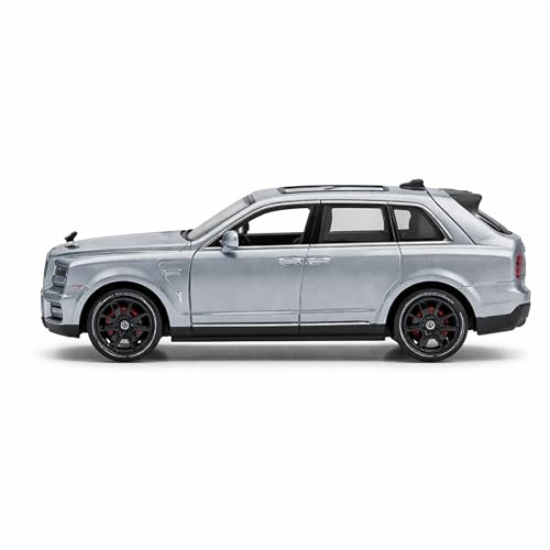 Image of Rolls Royce Cullinan 1:35 Scale Die Cast Metal Car - Pull Back Luxury SUV Model with Openable Doors, Lights & Sound, Collectible Showpiece for Kids 6+ & Car Enthusiasts