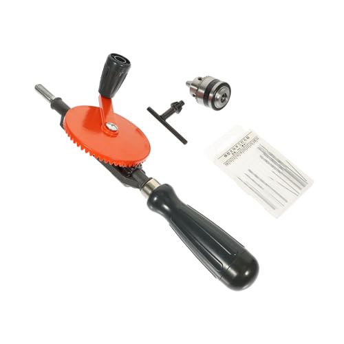 SAFIGLE Handbohrmaschine mit Doppelritzel Handbohrer Manuell für Holzbohren Inkl Bohrerbits Präzise Handbohrwerkzeug Robust und Vielseitig Einsetzbar
