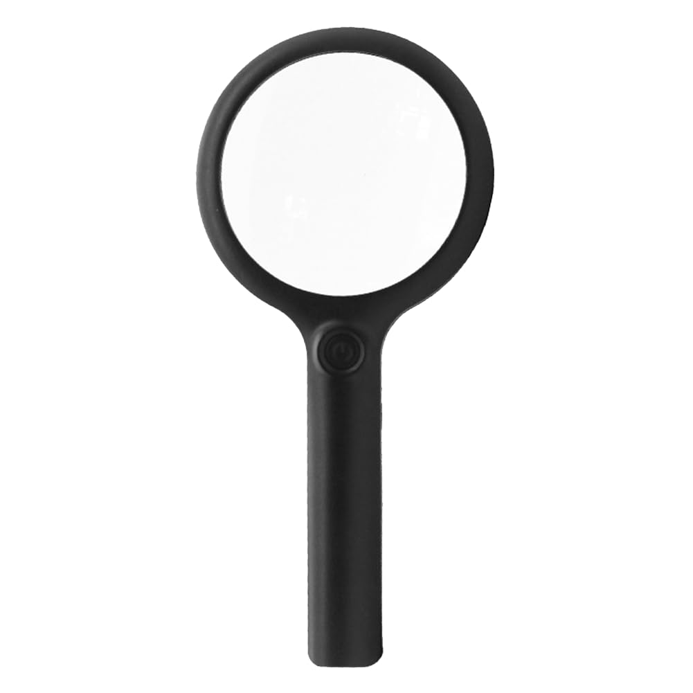 Jnchdghwa Reading Magnifying Glass 30X Handheld Illuminated Magnifier Portable with 3 Lighting for Seniors,Low Vision,Inspection