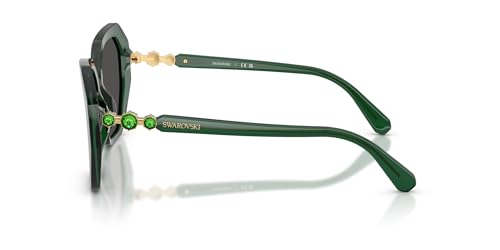 Swarovski SK6017 Sunglasses, Transparent Green/Dark Grey, 56 mm3