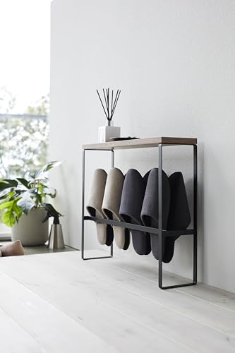 Yamazaki Holzablage Hausschuhständer, Stahl, schwarz, One Size, 1650