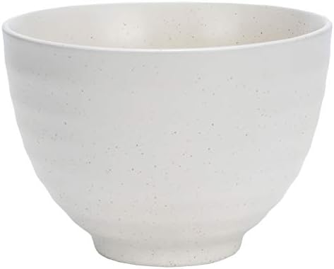 White Matcha Tea Bowl (Ceramic) Classic Japanese Drinking Cup | Daily and Ceremonial Grade Use | Authentic Asian Experience | Heavy-Duty Ceramic Finish
