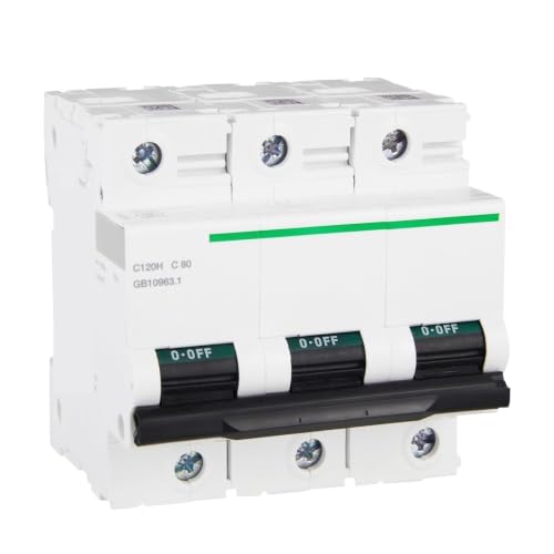 Disjoncteur miniature C120H 3P C 80A A9N19810 Schneider pour protection tableau électrique