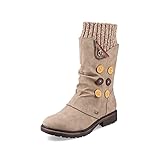 Rieker Damen Klassische Stiefel 94781, Frauen Stiefel,wasserdicht,riekerTEX,gefüttert,reißverschluss,Women's,Woman,Ladies,beige (64),39 EU / 6 UK